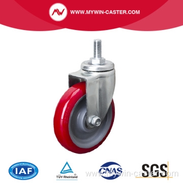 Light 4 Inch 80Kg Threaded Swivel TPU Caster